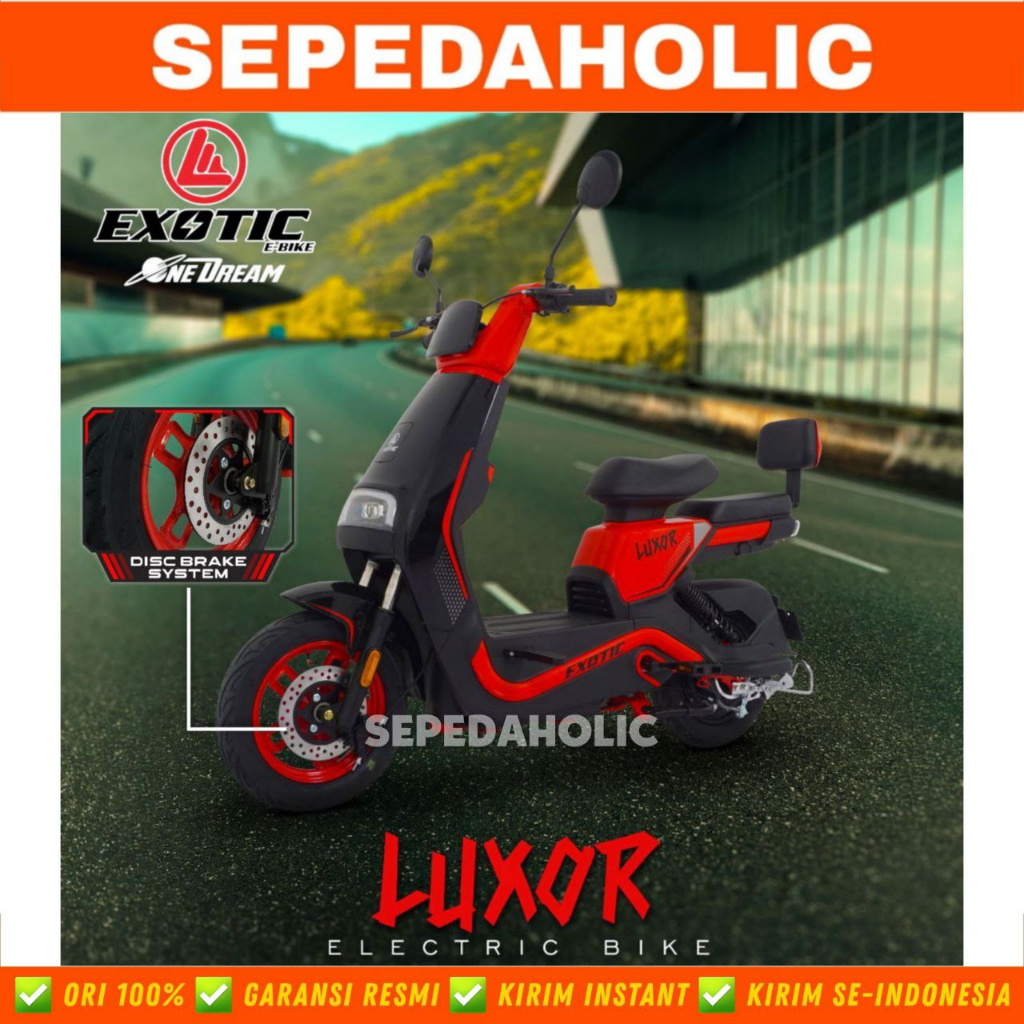 Sepeda Listrik EXOTIC LUXOR NEW 2025 Discbrake 500 Watt By Pacific Electric E Bike