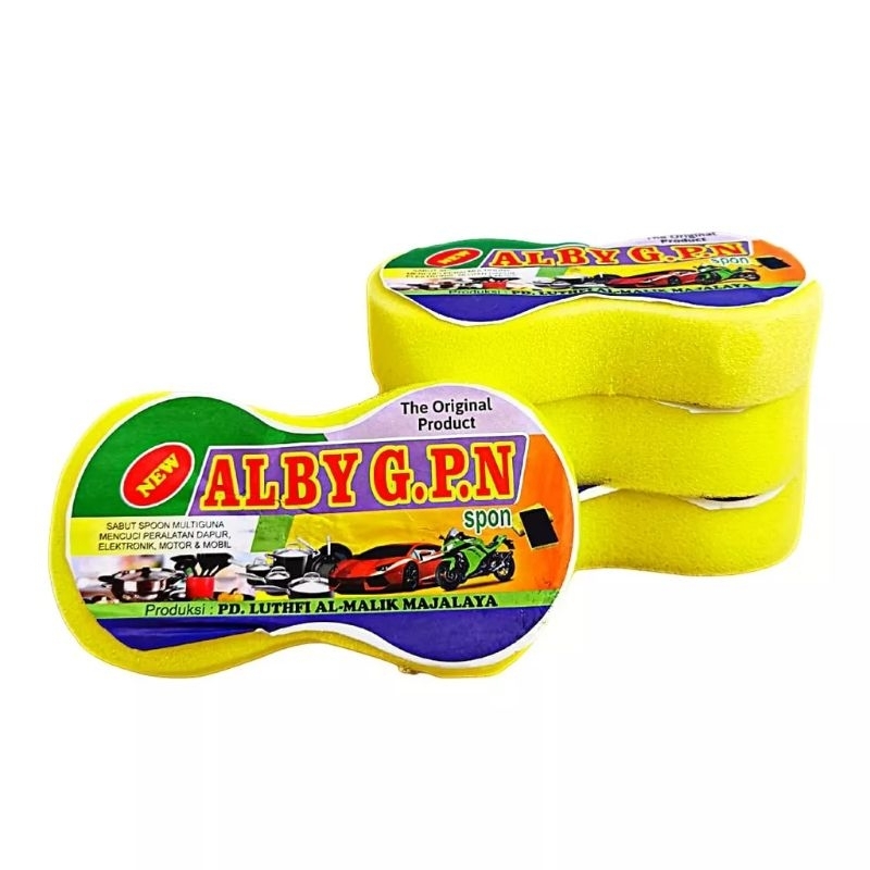 Spons Busa Cuci Motor - Spon Busa Cuci Mobil Kuning - Spon Busa