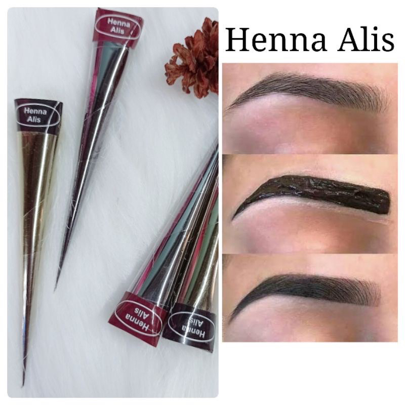 Henna alis coklat dark brown