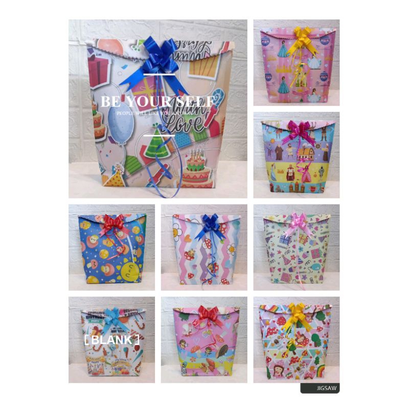 

7 PCS KECIL SAMA MOTIF KERTAS BUNGKUS KADO INSTAN FREE PITA