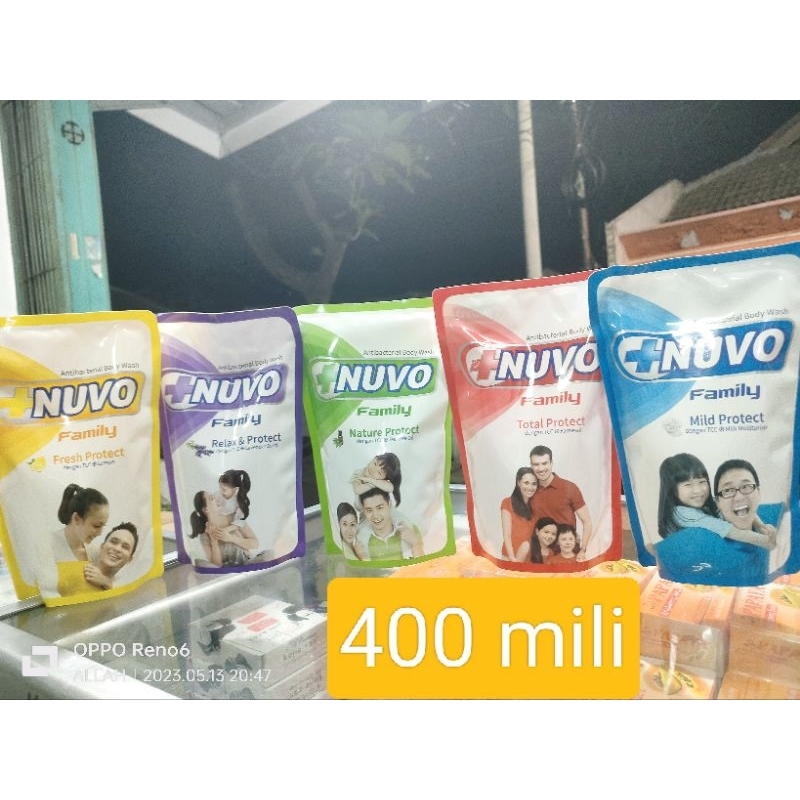 nuvo sabun cair ukuran 400mili/sabun mandi