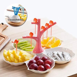 

Promo [PINK] Fruit Tray BIRD NATURAL / Piring Buah Garpu Burung Tempat Unik Limited