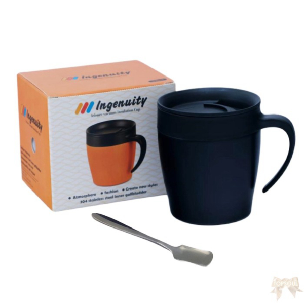 

Jual [HITAM] Mug Ingenuity Sendok Stainless Gelas Termos Cup Kopi H6066 - Hitam Polos Limited