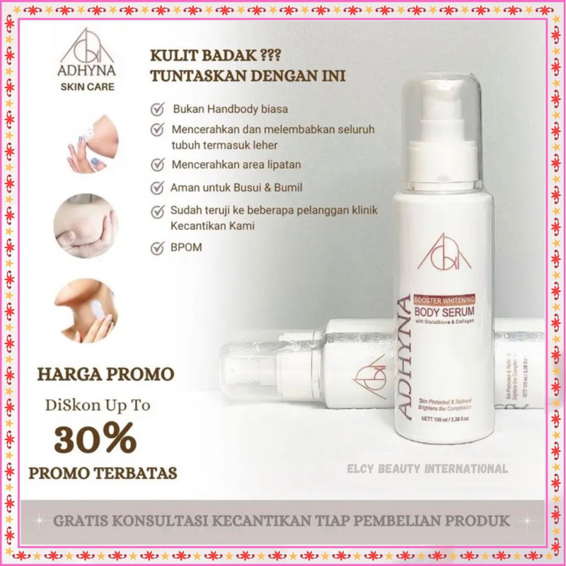 ❤️ ELMI ❤️ADHYNA - ADHYNA BOOSTER WHITENING BODY SERUM | BOOSTER WHITENING | WHITENING BOOSTER | DR 