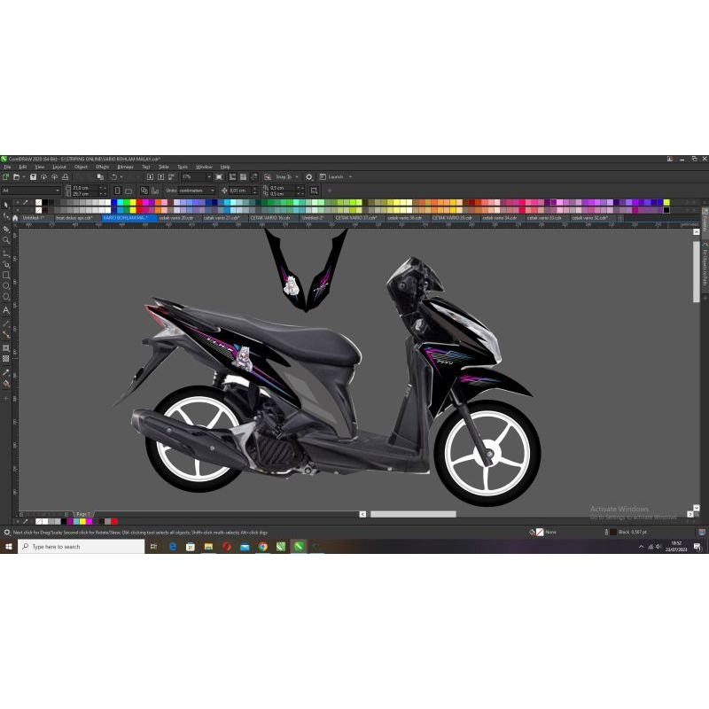 striping custom vario 125 bohlam kzr
