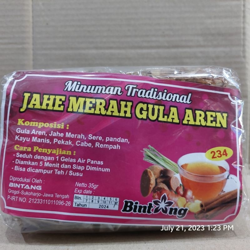 

ISI 10 SACHET WEDANG JAHE MERAH ASLI/ MINUMAN JAHE MERAH/ MINUMAN TRADISIONAL JAHE MERAH SERAI