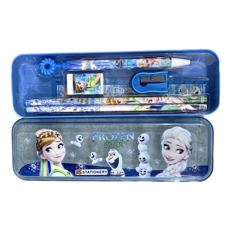 

Tempat Pensil Set Isi 6pcs Karakter Frozen / Tempat Pensil Set Pensil Bolpen Penghapus Penggaris Pengraut