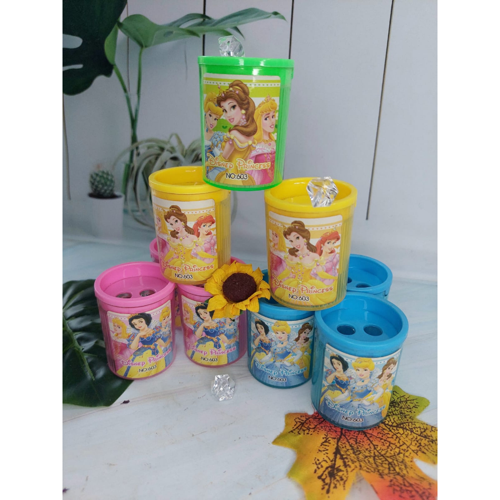 

(DUA LUBANG) RAUTAN / SERUTAN / ONGOTAN / SHARPENER PENSIL 2 IN 1 DISNEY PRINCESS