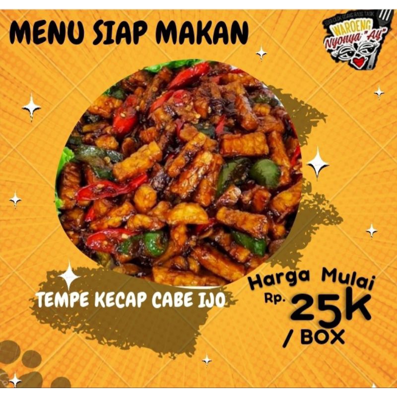 

Tempe orek kecap cabe ijo 250gr (siap makan)
