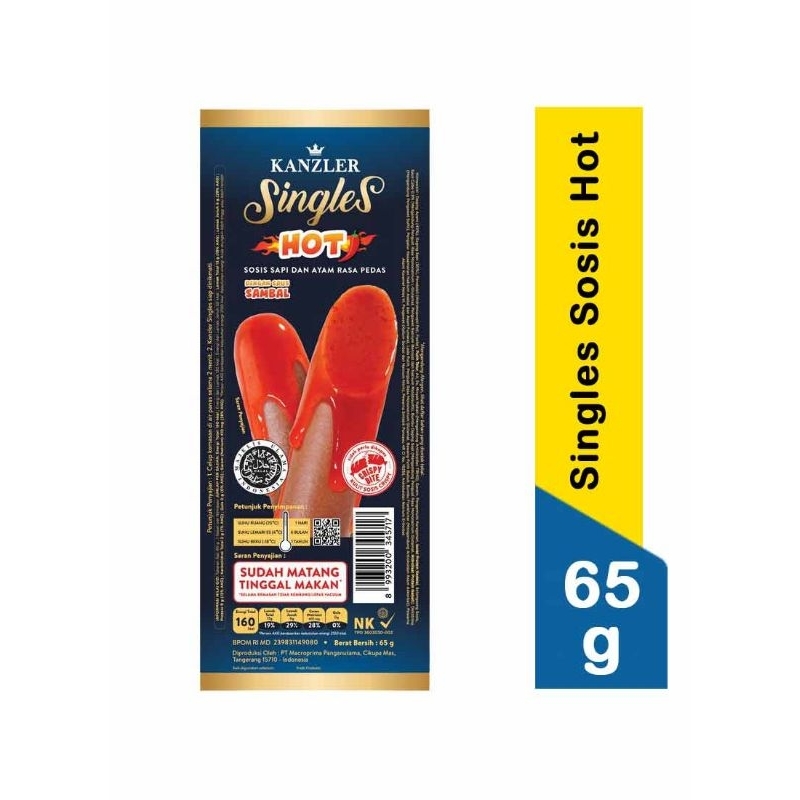 

Kanzler Singles Sosis Hot 65G