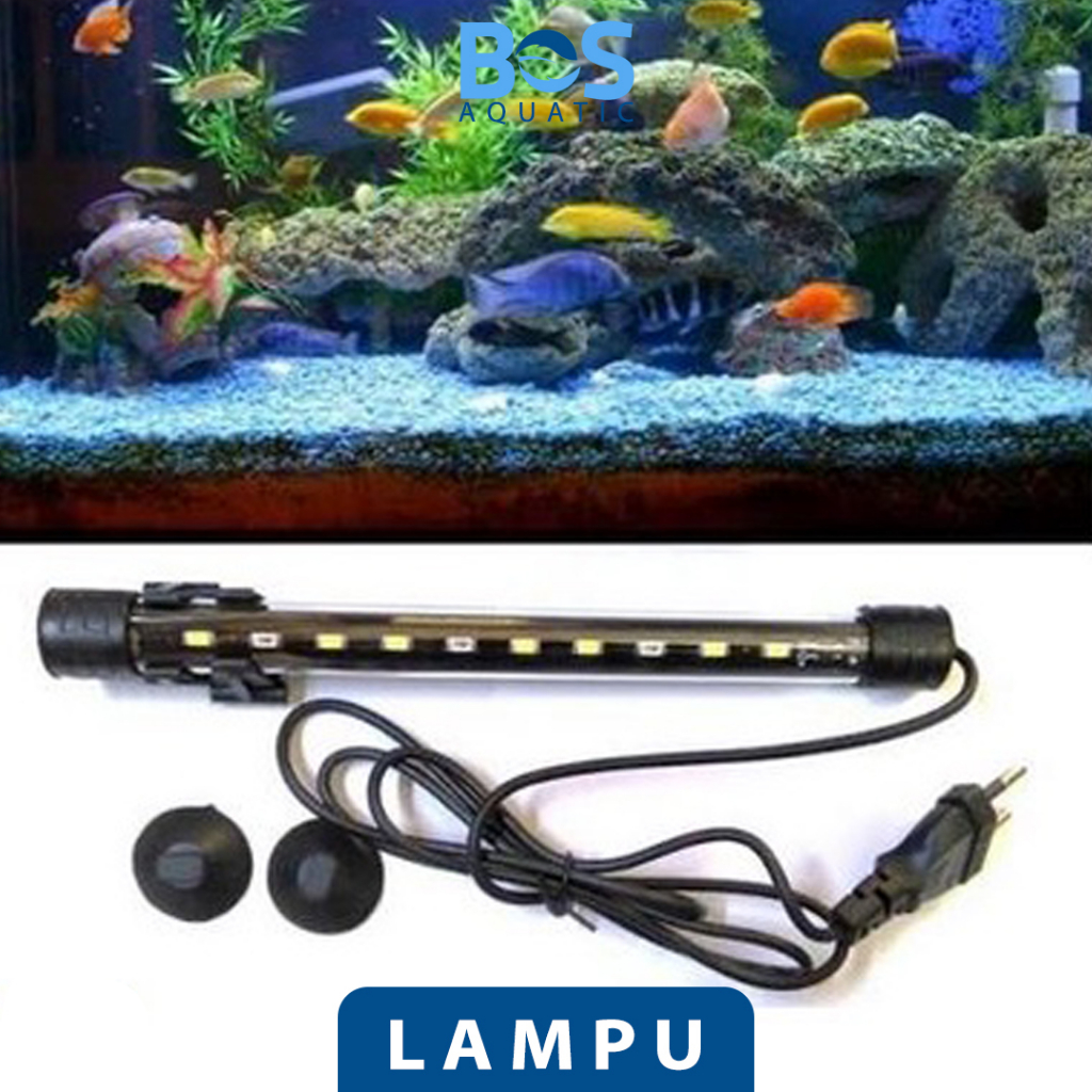 Bosaquatic - Lampu Led Celup Aquarium Aquascape T4 Ukuran 30CM