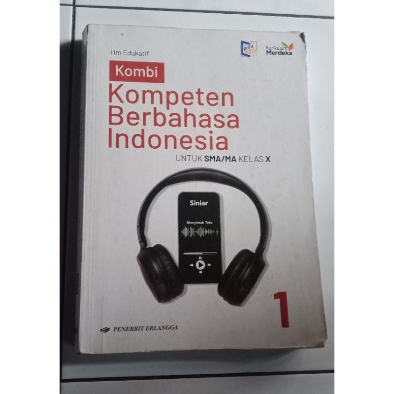 Buku Kompeten Bahasa Indonesia SMA Kelas X kurikulum Merdeka preloved