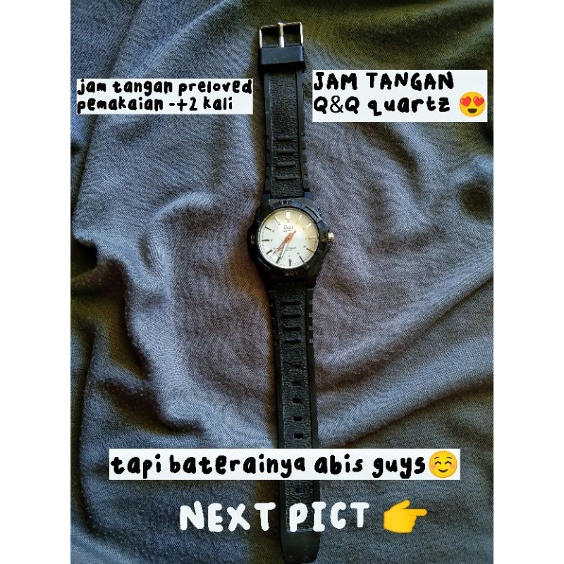 JAM TANGAN Q&Q QUARTZ WARNA HITAM