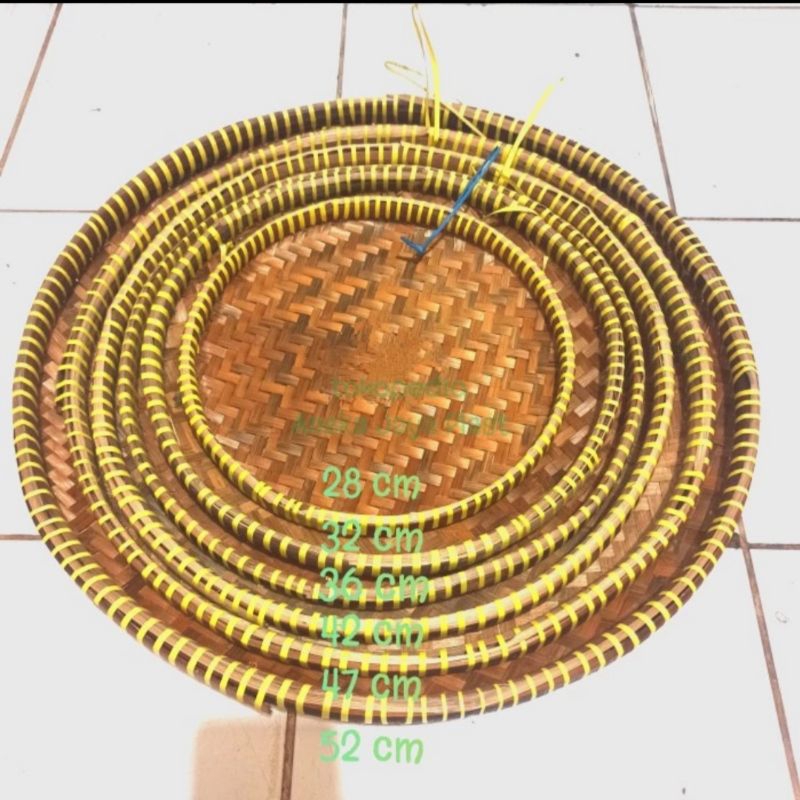 Tampah Bambu jawa kuat dan rapih ukuran kecil - sedang/ Tampah bambu ukuran mini - Sedang