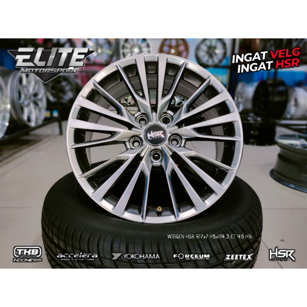 Velg Racing R17 Lubang 5 untuk mobil Terios Civic Lexus Innova - Velg HSR WIEGEN