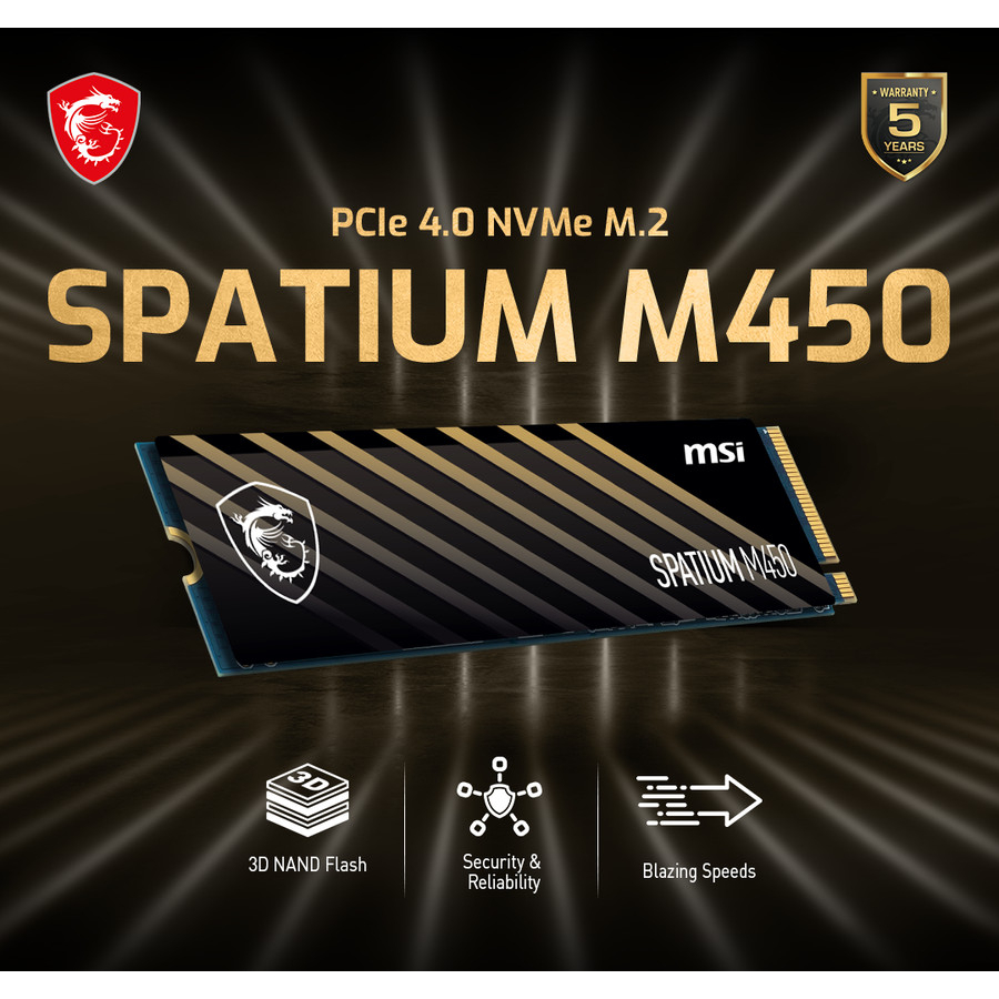 SSD MSI SPATIUM M450 1TB PCIe 4.0 NVME M.2