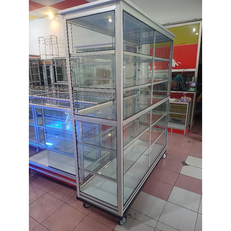 Steling Apotik Full Kaca.▪️Uk:150cmX50cmX180cm.