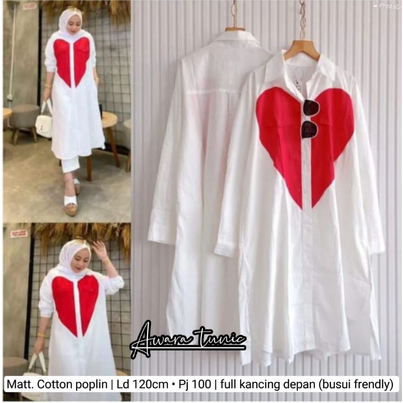 AWARA TUNIK // TUNIK MERAH PUTIH