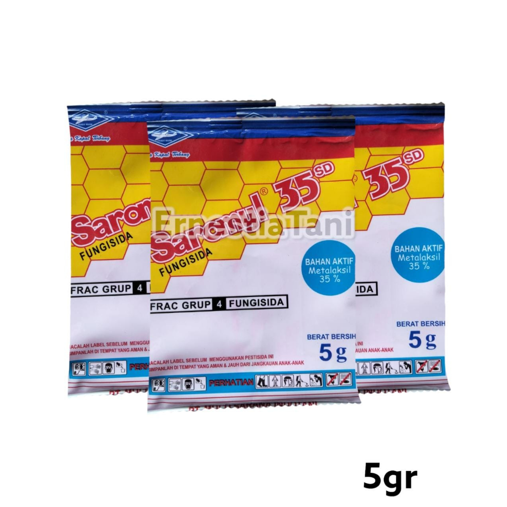 SAROMYL 35SD 5gr Fungisida Sistemik Metalaksil 35% Cegah Busuk Tanaman Cap Kapal Terbang