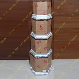 Hantaran Akrilik Hexagonal segi enam Paket isi 4