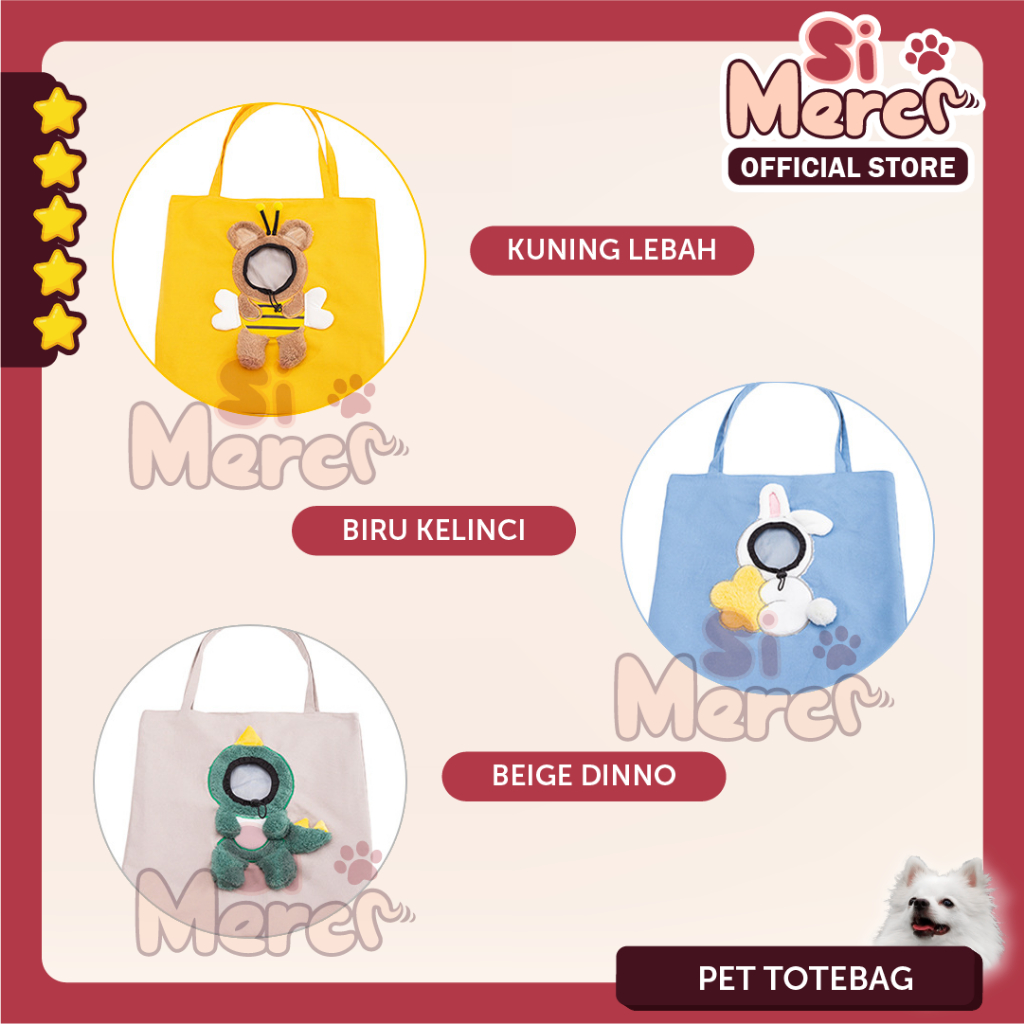 PT6 Tote Bag Canvas Anjing Kucing / Pet Carrier Kucing Anjing Lucu / Pet Cargo / Pet Backpack