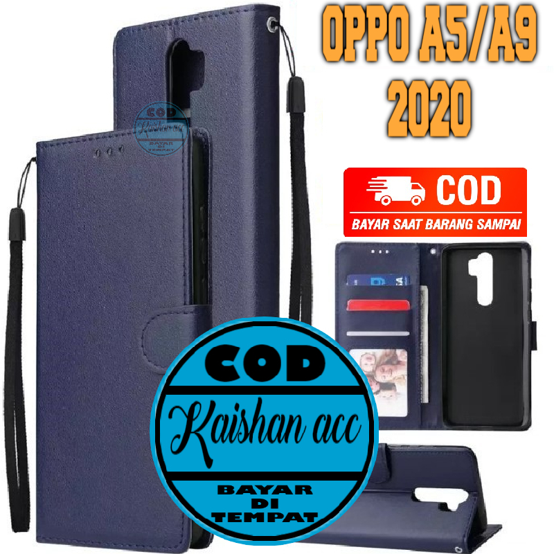 Flip cover OPPO A5/A9 2020 Flip case buka tutup kesing hp casing flip case leather wallet