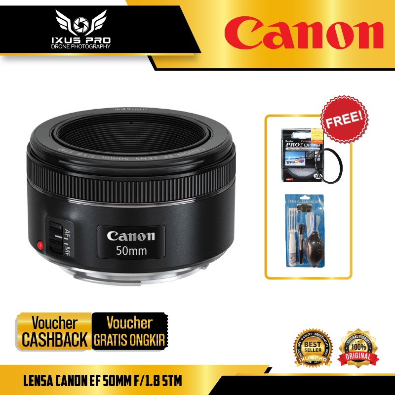 Lensa Canon EF 50mm F/1.8 STM - Lensa Fix Canon