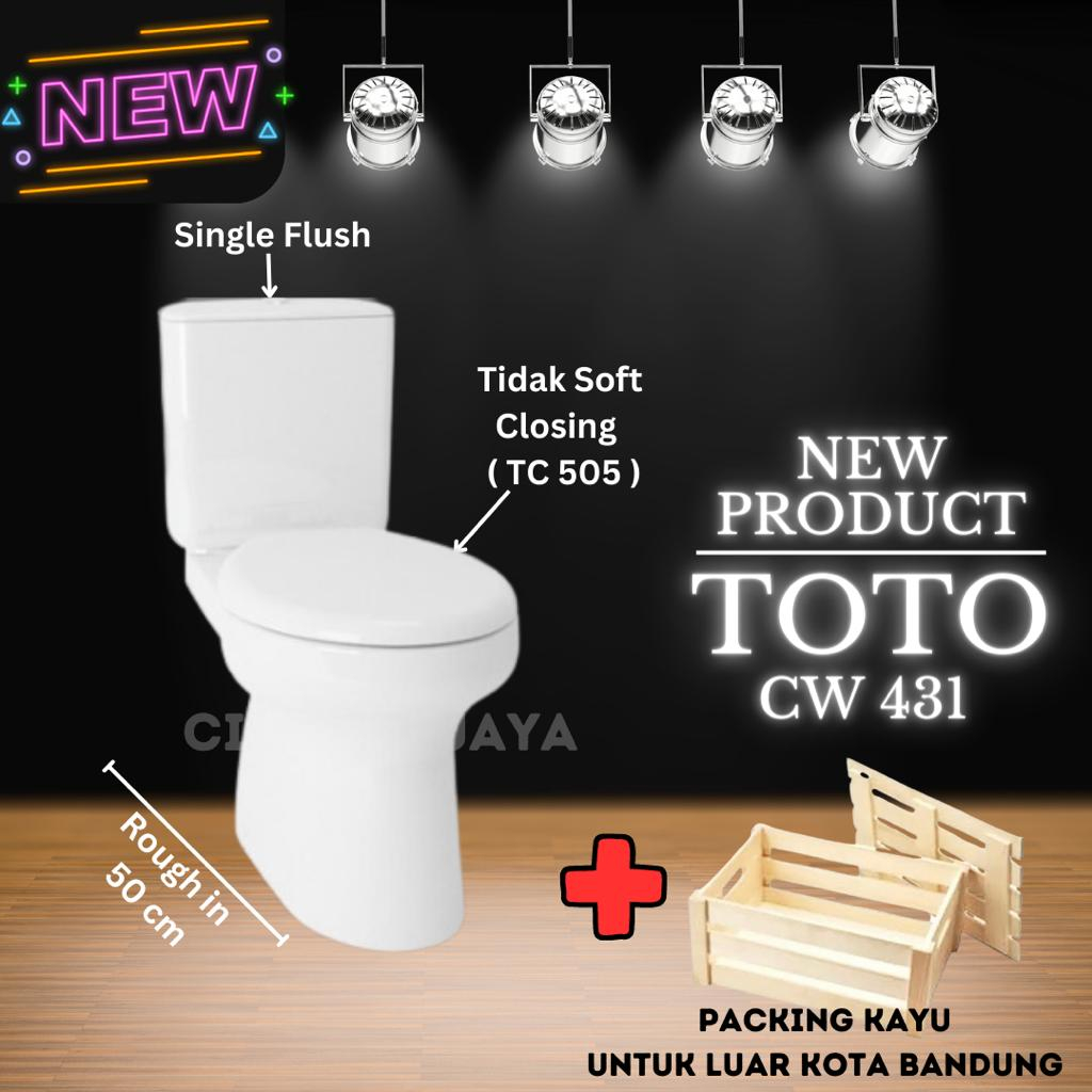 KLOSET DUDUK TOTO CW431J SINGLE FLUSH / MONOBLOK CLOSET TOTO CW 431J CW 431 J LUAR KOTA BANDUNG