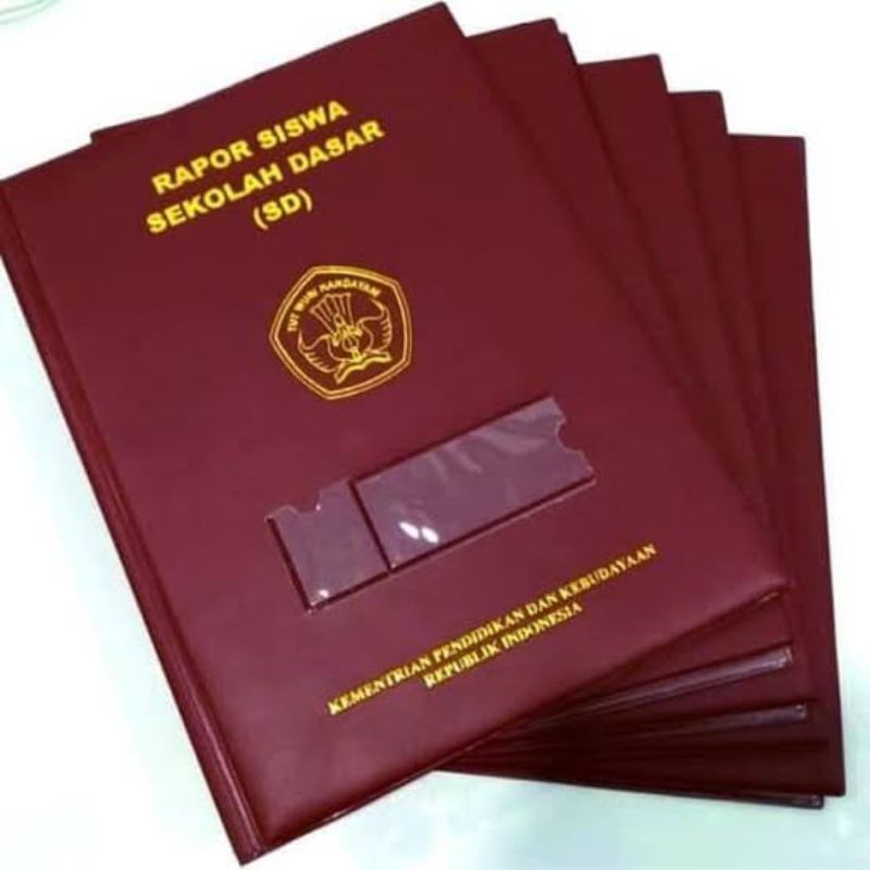 SAMPUL / MAP RAPOR/RAPOT/RAPORT HOTPRINT/EMBOS K13 MERDEKA CUSTOM NAMA SEKOLAH TK SD SMP SMA SMK