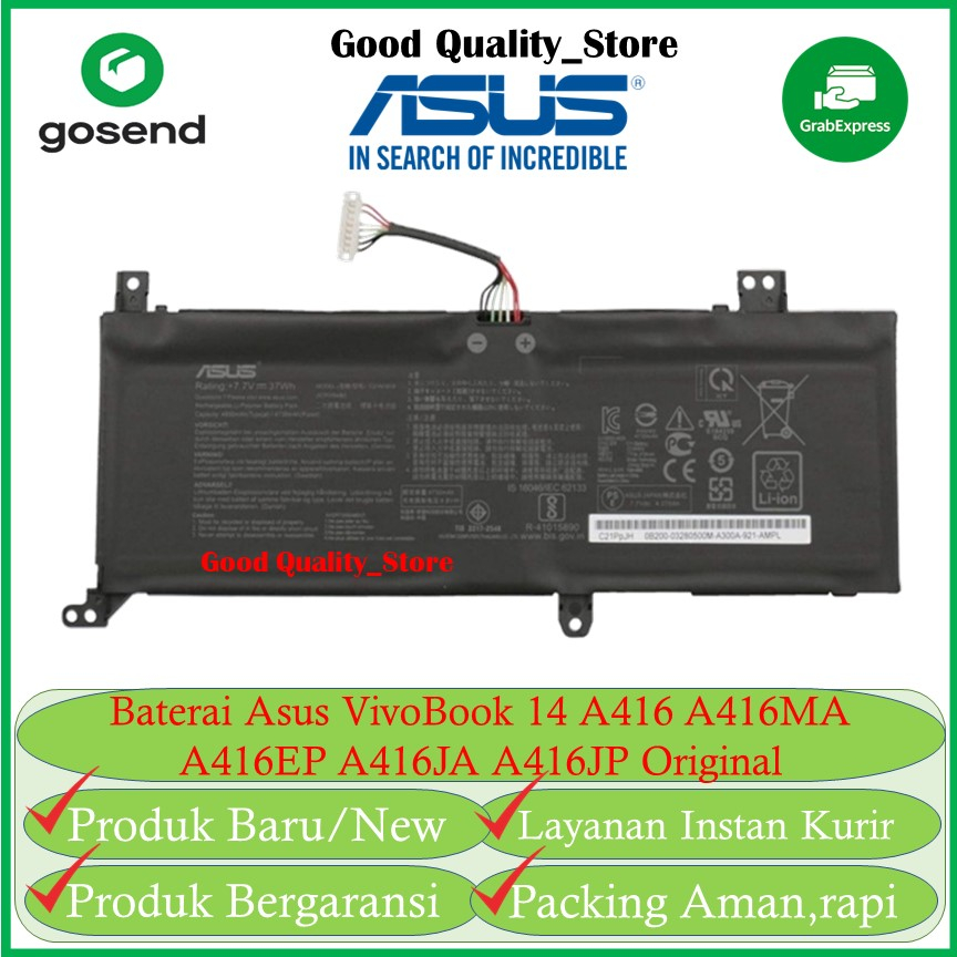 Baterai Asus VivoBook 14 A416 A416MA A416EP A416JA A416JP Original