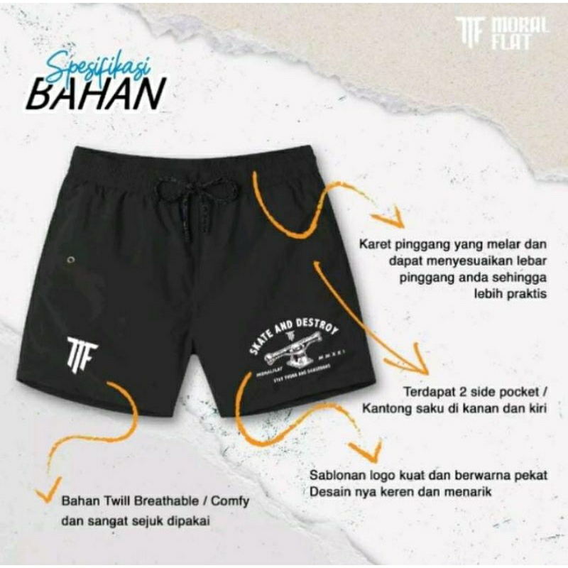 Celana Boxer / Celana Pendek Moral Flat