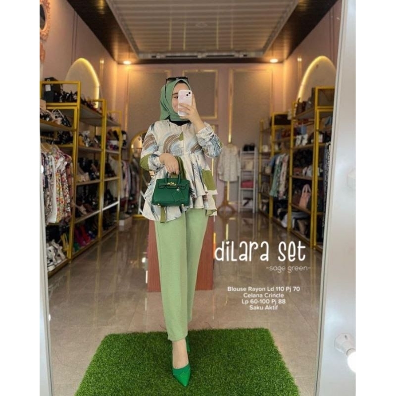Baju Setelan Wanita Daily One Set Dilara Set Rayon Crinkle