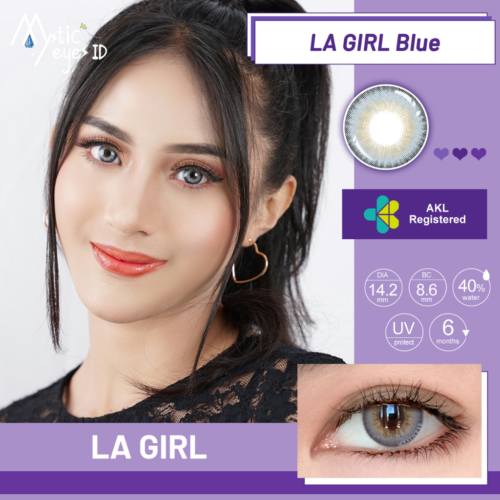 SOFTLENS SOLITAIRE  COLORED LENSES-LA Girl Blue 14.2mm