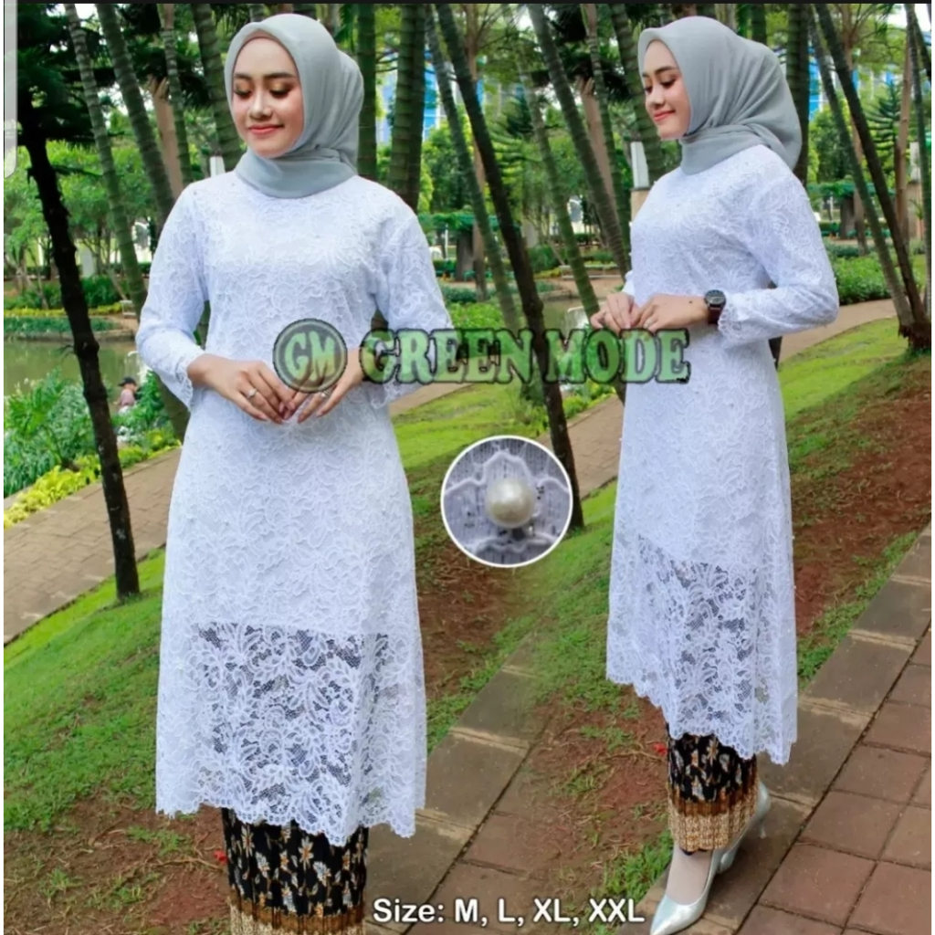 Ready Tunik Brukat Long Terbaru//Baju kebaya Modern//Kebaya Kekinian/kebaya brukat/seragam Pesta/ Ba