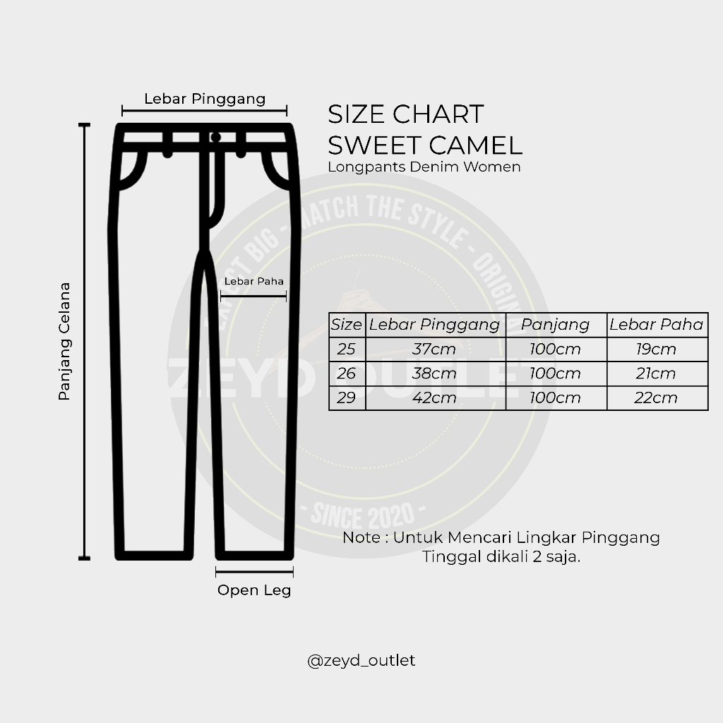 [GRADE B] Sweet Camel Celana Panjang Cutbray Denim Wanita | Longpants Denim Women [81-802-55]