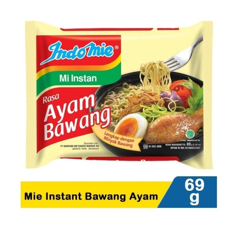 

INDOMIE MIE INSTAN RASA AYAM BAWANG 1 PCS