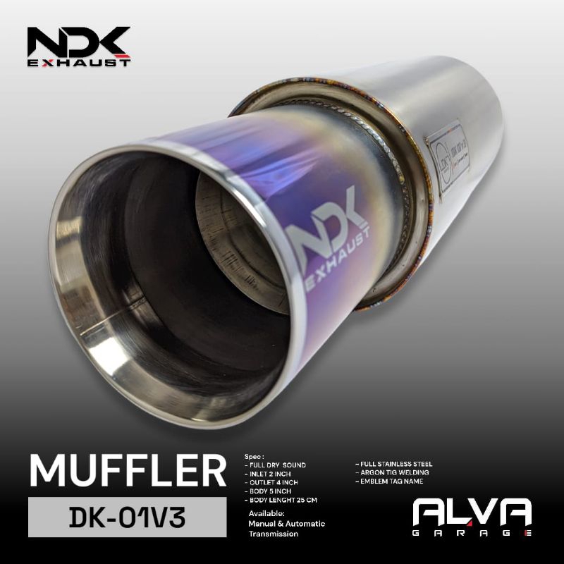 Knalpot Mobil NDK Exhaust knalpot NDK Muffler NDK DK-01V3 & Resonator Street Suara Gacor NDKEXHAUST