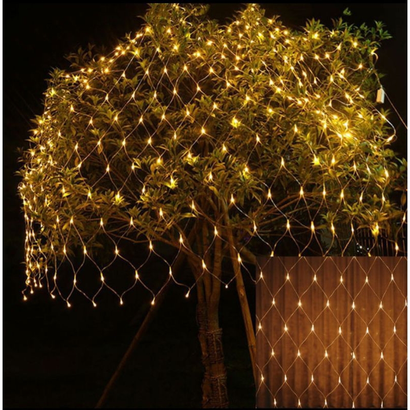 Lampu hias jaring outdoor indoor / lampu dekorasi pesta camping model jala