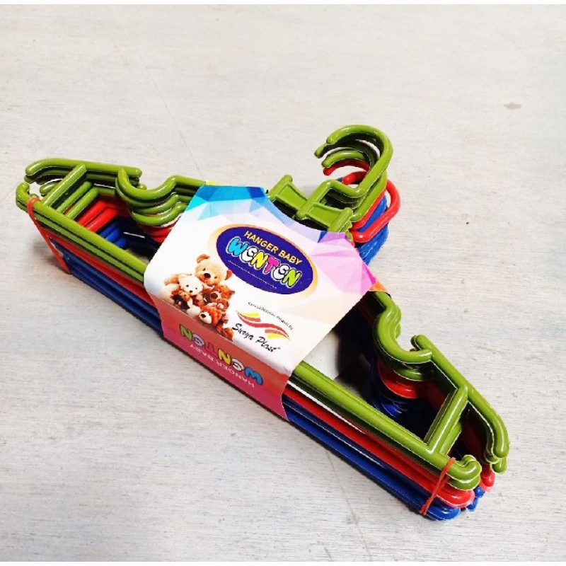 Hanger Bayi Hanger Plastik Warna / Hitam