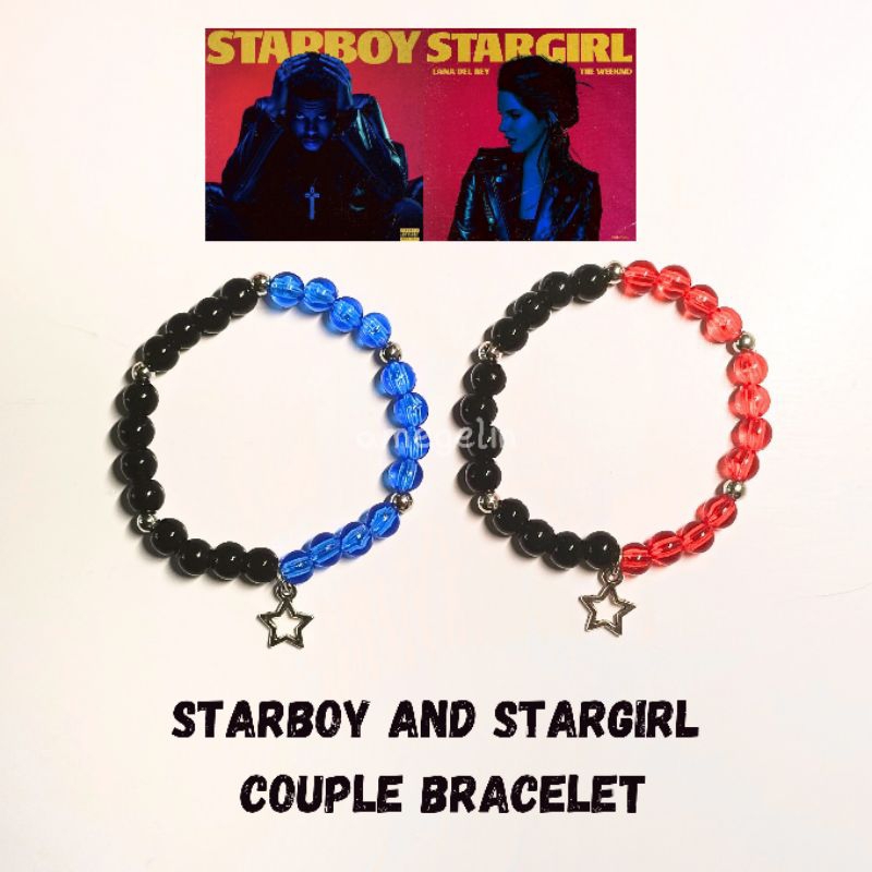 starboy and stargirl beads bracelet by amegelin | gelang couple aesthetic grunge y2k lana del rey an