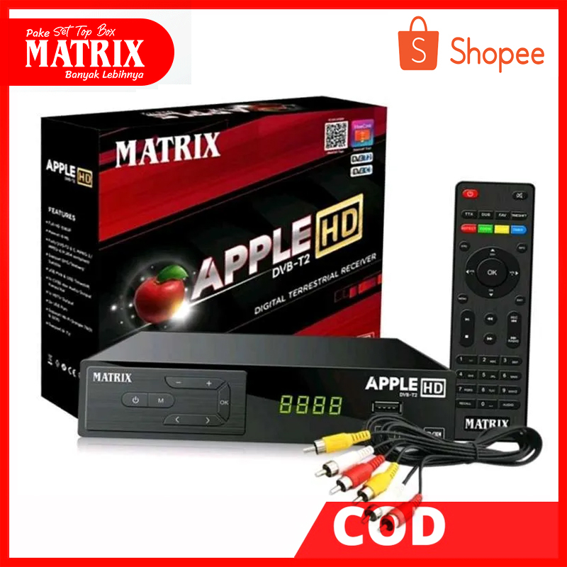 SET TOP BOX TV DIGITAL / STB TV DIGITAL / STB MATRIX / SET BOX TV DIGITAL / STB MATRIX APPLE MERAH