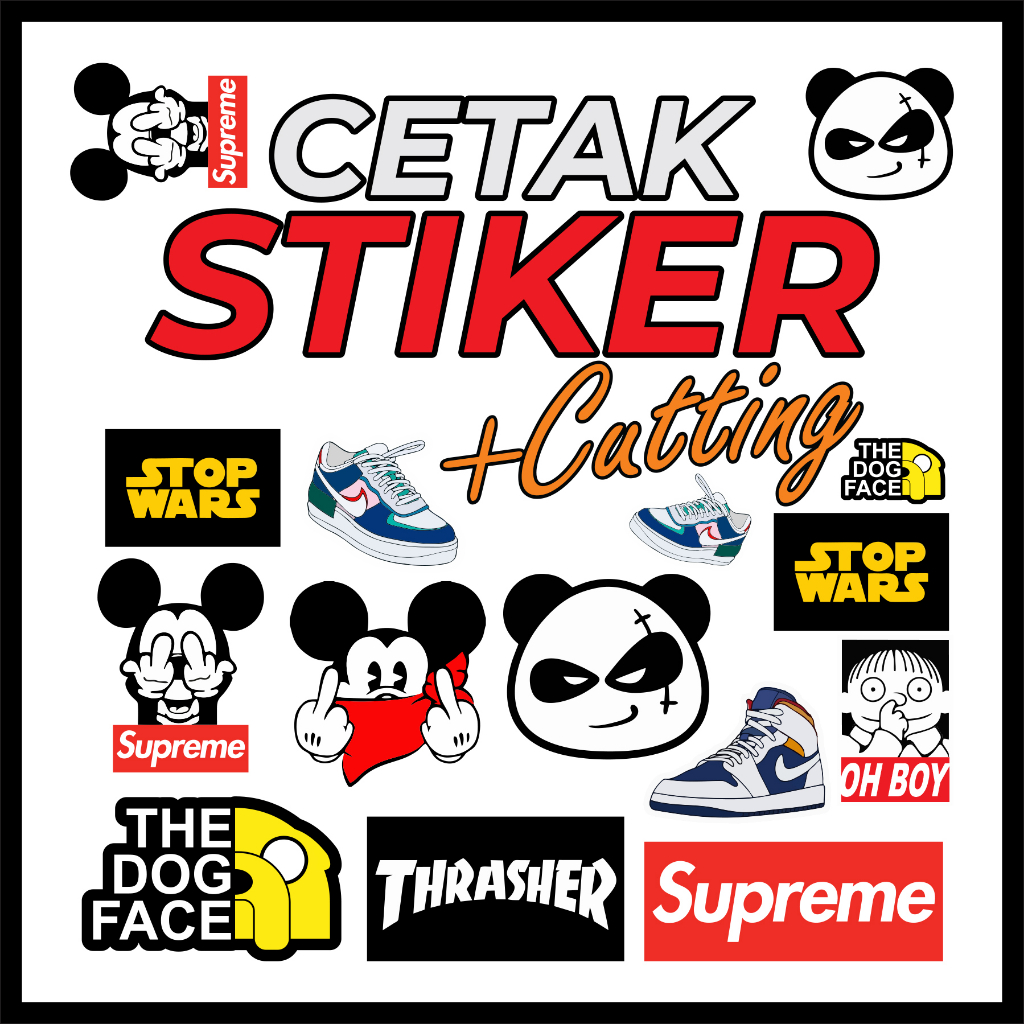 

CUSTOM STIKER LABEL + CUTTING MURAH ANTI AIR GLOSSY