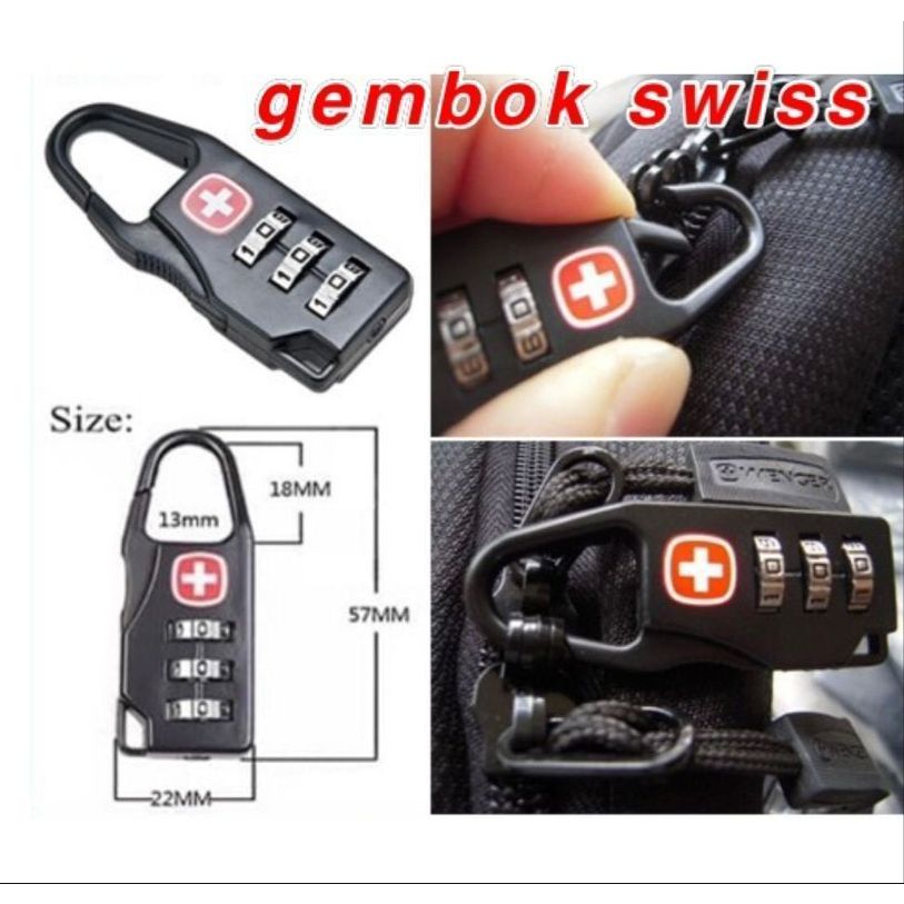 GEMBOK MINI / Gembok Kunci Koper padlock Travel Bag swiss