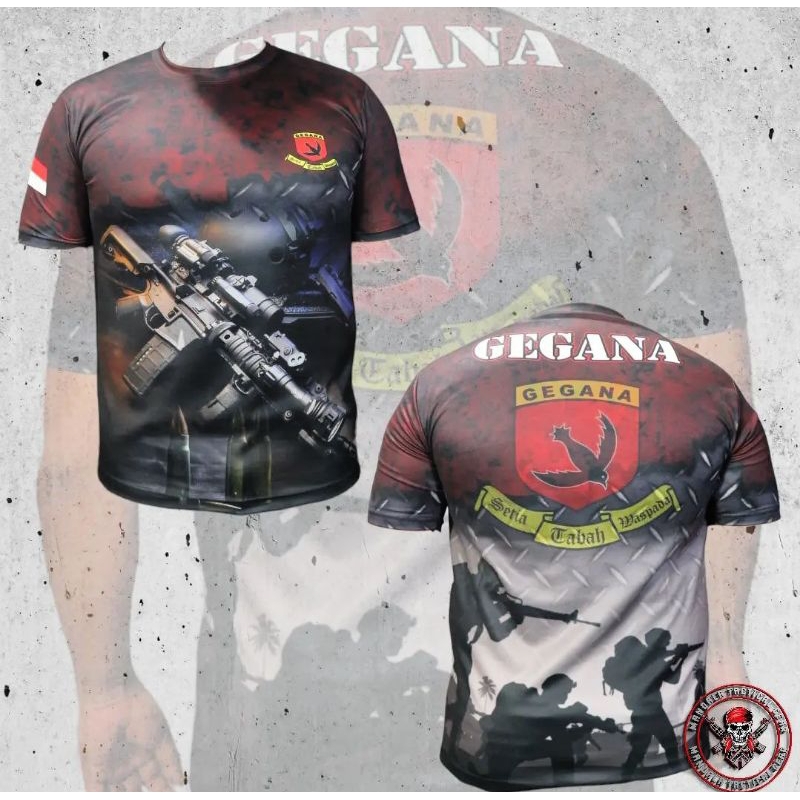 Kaos Jersey Tactical Gegana Lengan Pendek Kaos Dryfit Gegana 001