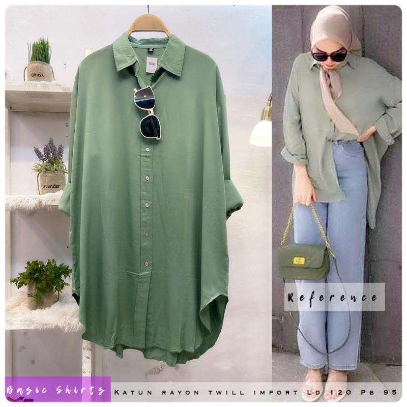 Kemeja katun rayon twill