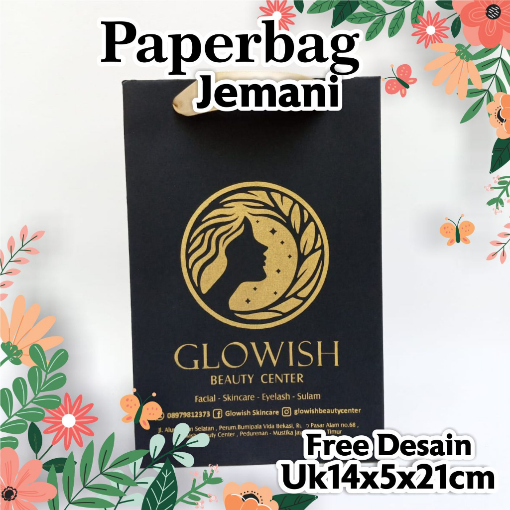 

PAPERBAG HITAM SABLON EMAS FREE DESAIN SKINCARE, WEDDING, BIRTHDAY, DLL