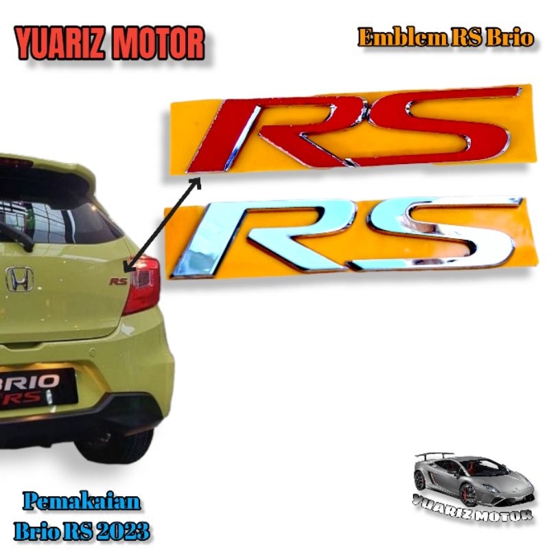EMBLEM BRIO RS ORIGINAL HONDA BRIO/EMBLEM BAGASI HONDA BRIO RS /EMBLEM HONDA BRIO RS ORIGINAL
