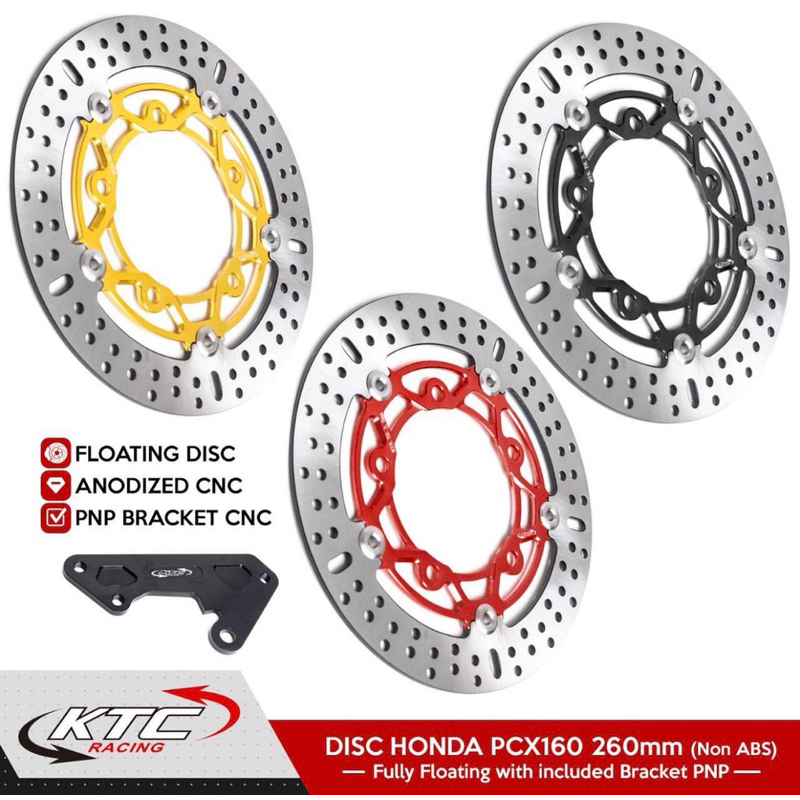 Piringan Cakram Depan KTC RACING 260MM PCX150 PCX160 DiscBrake PCX 150 PCX 160 DiskBrake Disc Disk Brake CNC 260 MM