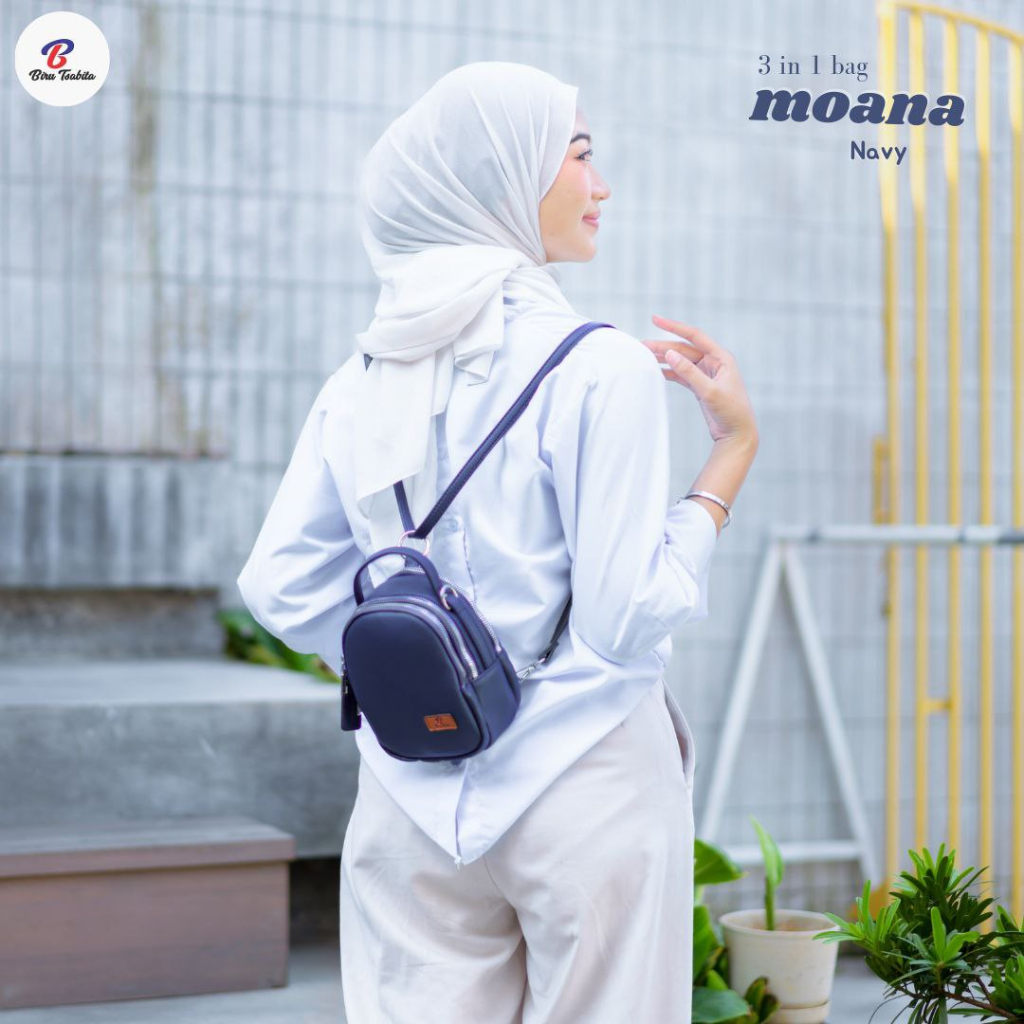 TERMURAH TAS MINI RANSEL MOANA BAG BY BIRU TSABITA, TAS SELEMPANG DAN RANSEL MOANA BAG BIRU TSABITA