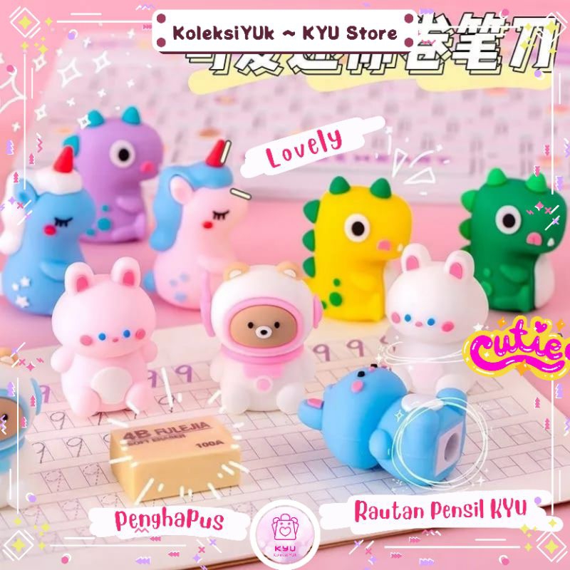 

[KYU A] RAUTAN PENSIL KARAKTER LUCU + PENGHAPUS